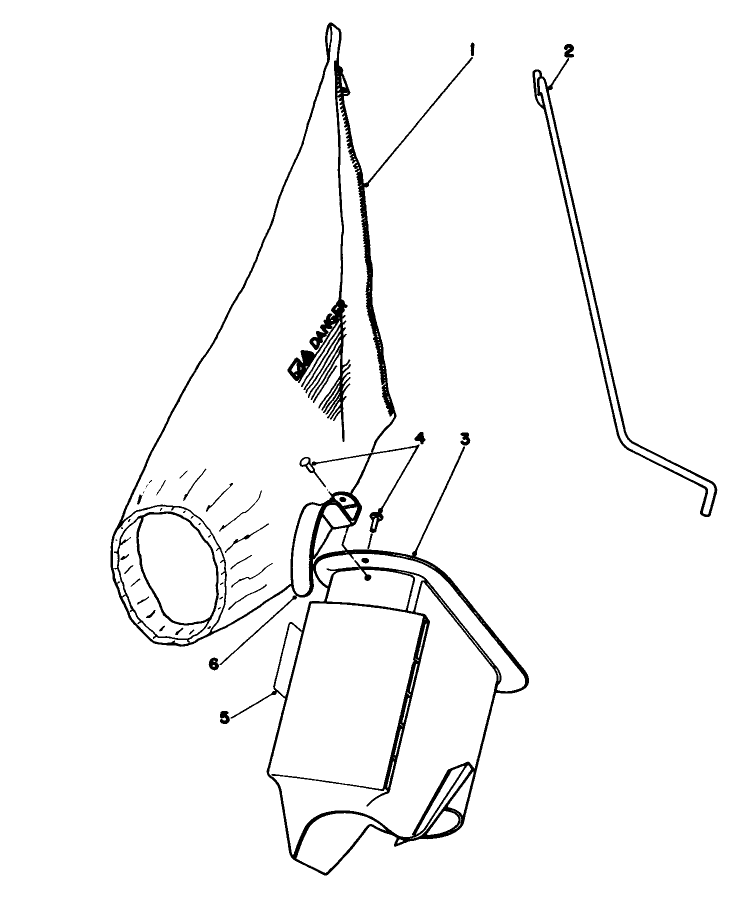 Bagging Kit No. 47-6510 (Optional) Diagram and Parts List for 16575 7000001 - 7999999 Toro Lawn Mower