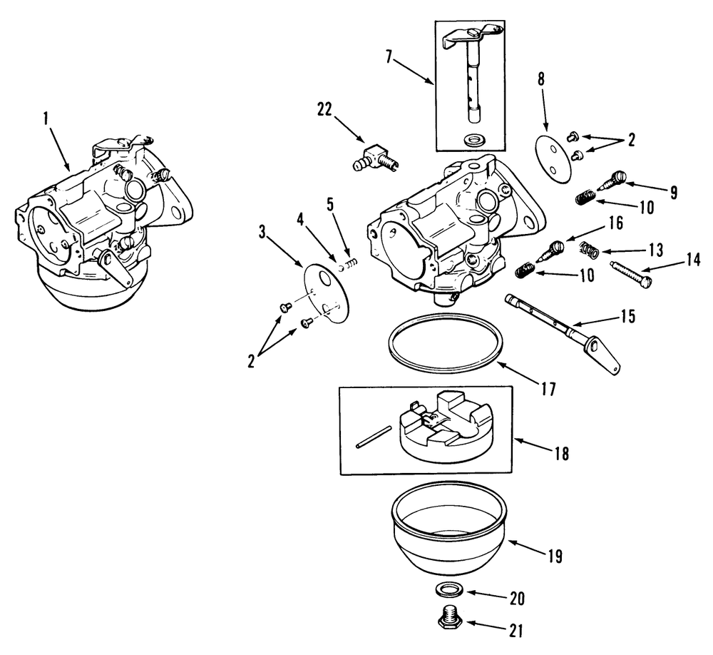 Kohler Carburetors Diagram and Parts List for 31-10K803 2000001 - 2999999 Toro Lawn Tractor