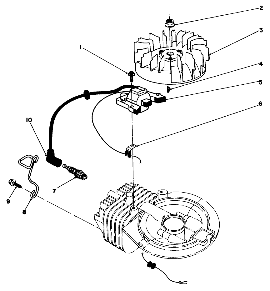 Ignition Assembly (Model No. 47pk9-3) Diagram and Parts List for 22035 0000001 - 0999999 Toro Lawn Mower