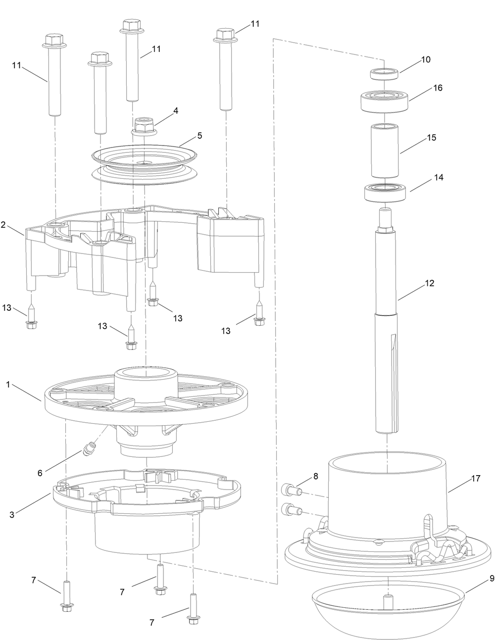 Mower Head Assembly Diagram and Parts List for 58620 322006065 - 322999999 Toro Lawn Mower