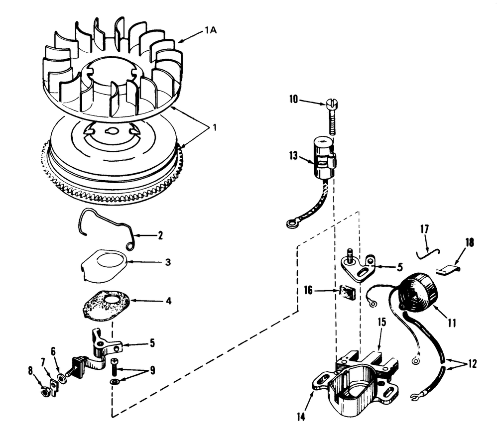 Magneto No. 610848 Diagram and Parts List for 38085 2000001 - 2999999 Toro Snow Blower