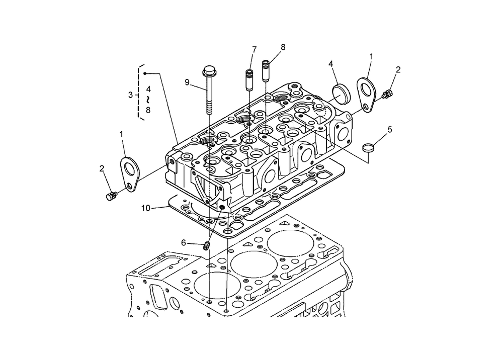 Cylinder Head Assembly Diagram and Parts List for 74264TE (260000001-260999999)(2006) Toro Lawn Mower