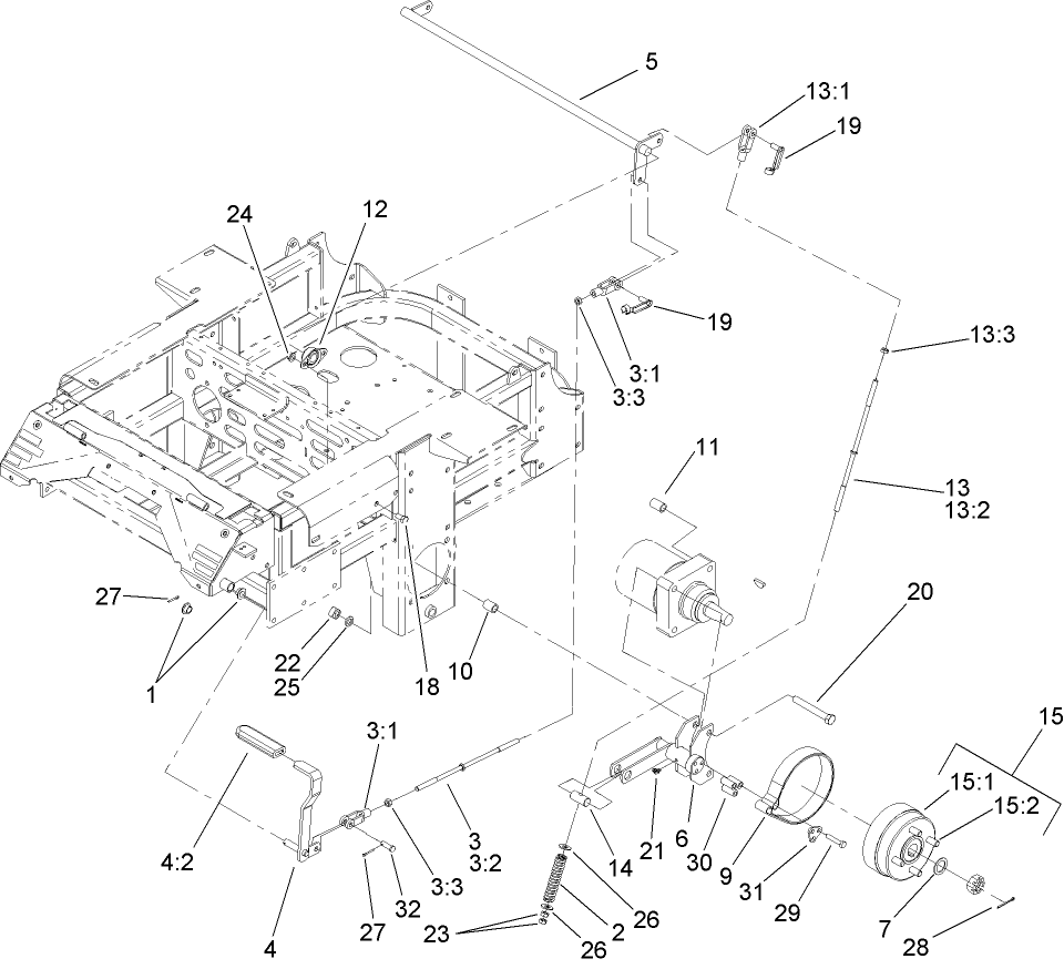 Brake And Wheel Hub Assembly Diagram and Parts List for 74237CP (270000001-270999999)(2007) Toro Lawn Mower