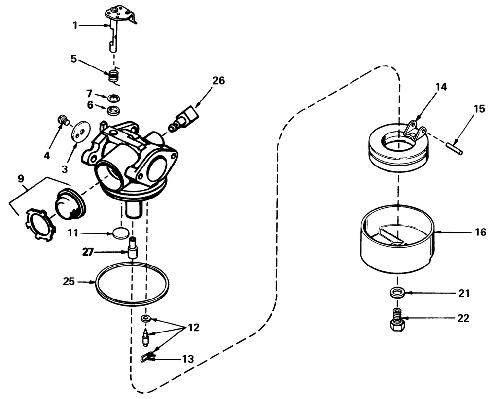 Carburetor Assembly No. 632050a Diagram and Parts List for 20570 3000001 - 3999999 Toro Lawn Mower