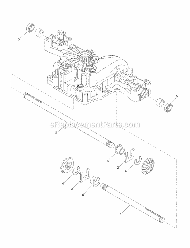 Axle Shaft Assembly Transmission Assembly No. Diagram and Parts List for 74585 316000001-316999999 Toro Lawn Mower