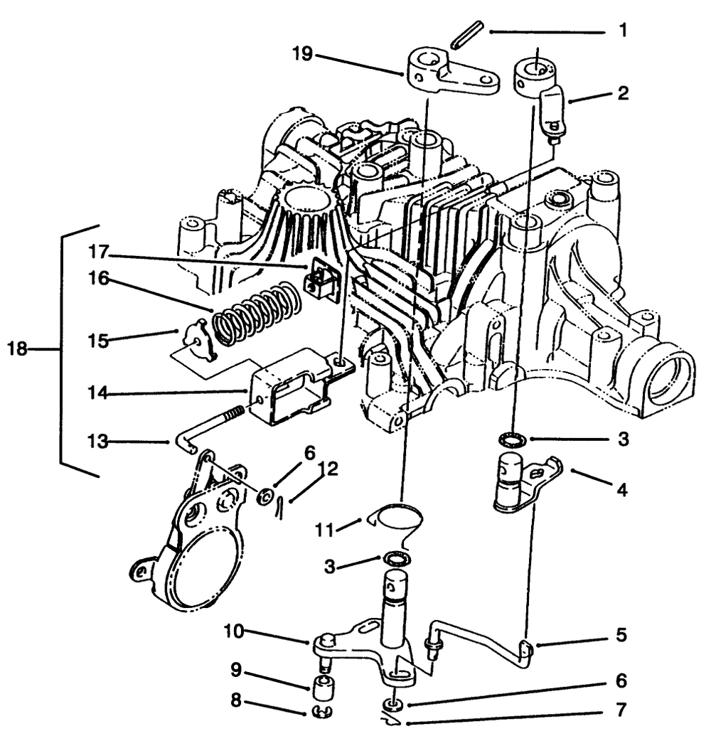 Brake Interlock Diagram and Parts List for 72064 6900001 - 6999999 Toro Lawn Tractor
