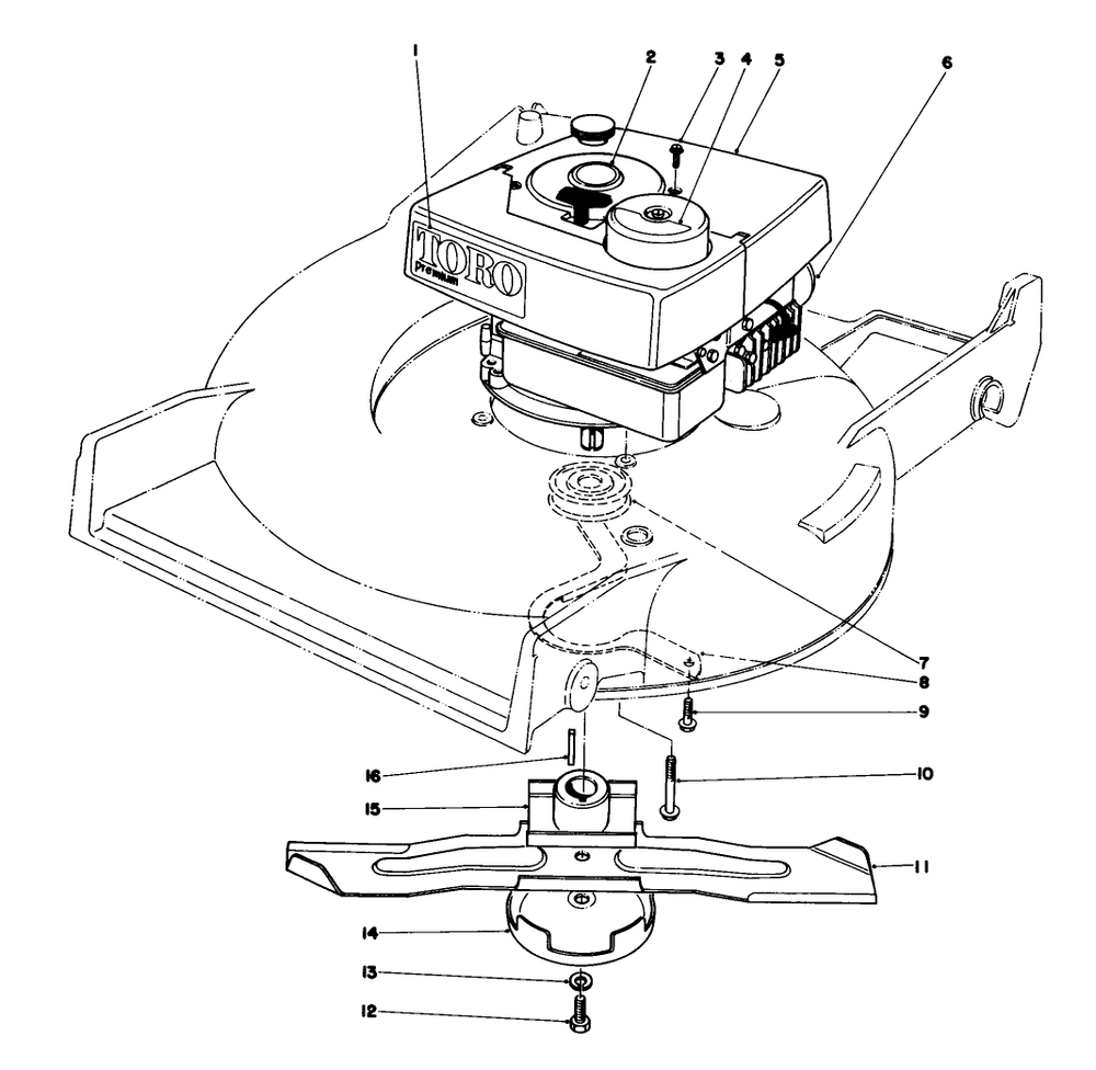 Engine Assembly Diagram and Parts List for 20785 1000001 - 1999999 Toro Lawn Mower