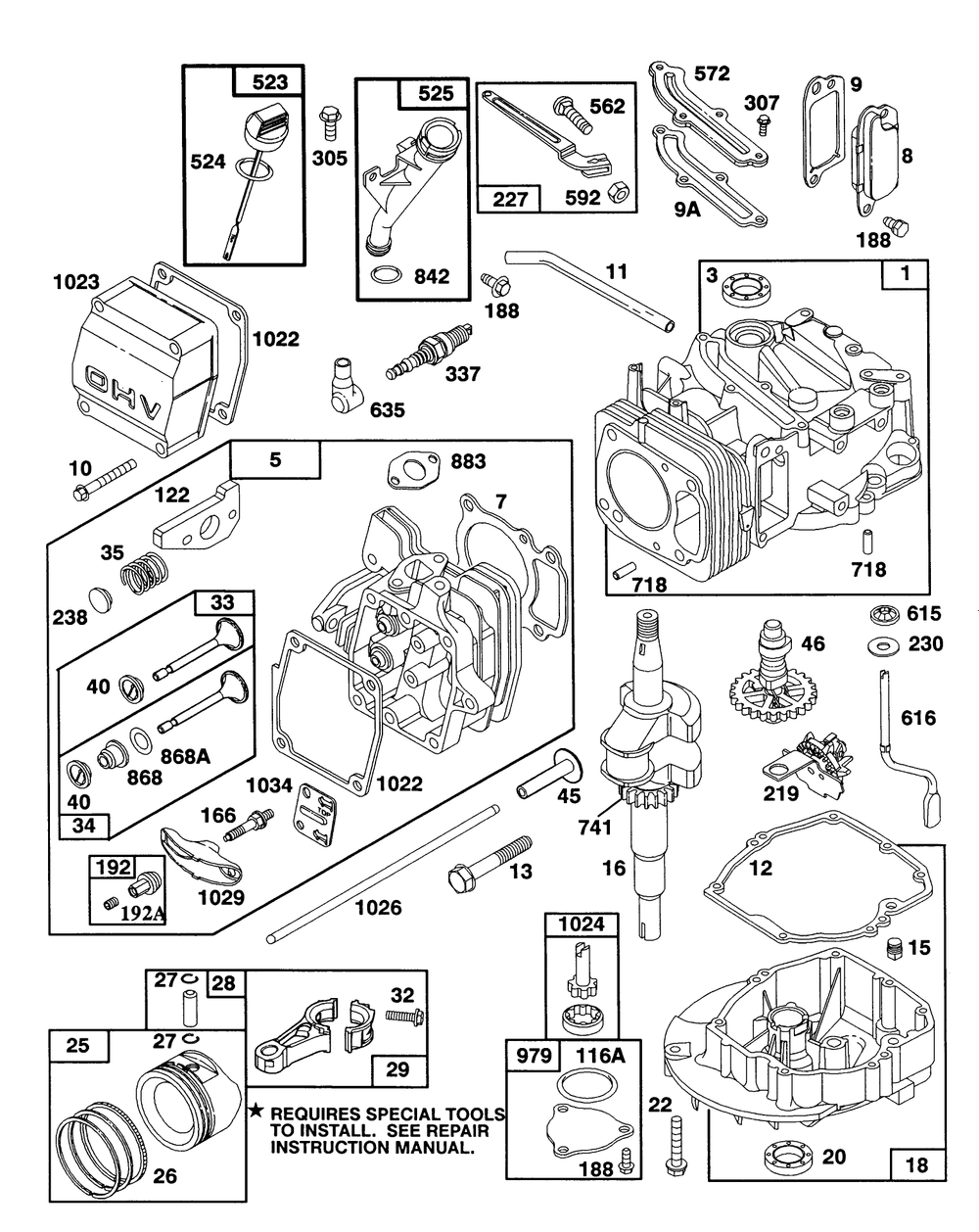 Engine Gts-150 77-8990 Diagram and Parts List for 27502 1000001 - 1999999 Toro Lawn Mower