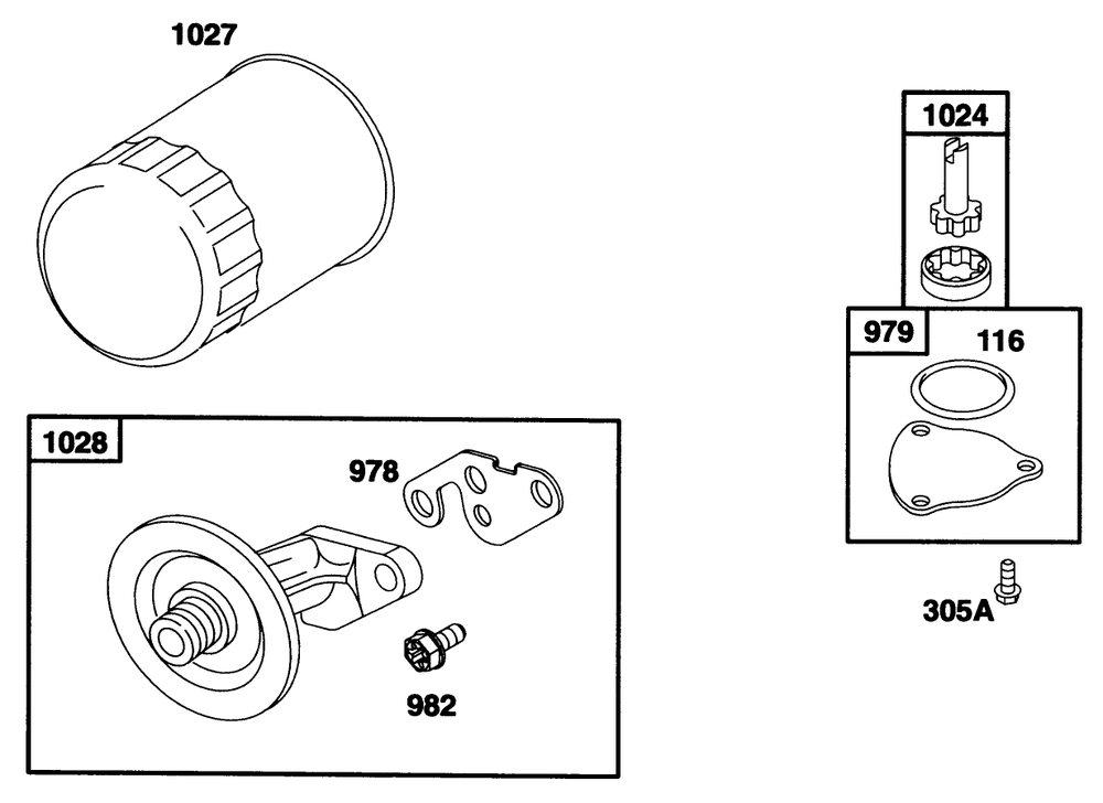 Engine Briggs & Stratton Model 28q777-0668-A1 Diagram and Parts List for 71218 6900001 - 6999999 Toro Lawn Tractor