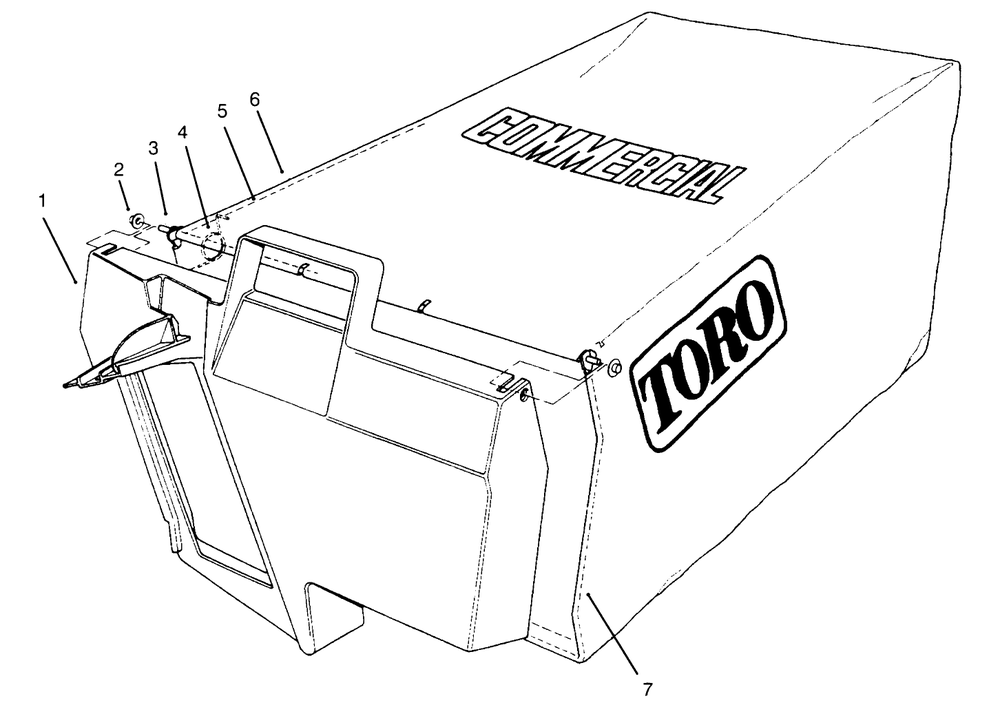 Grass Bag Assembly No. 11-5609 Diagram and Parts List for 22044BC 5900001 - 5999999 Toro Lawn Mower