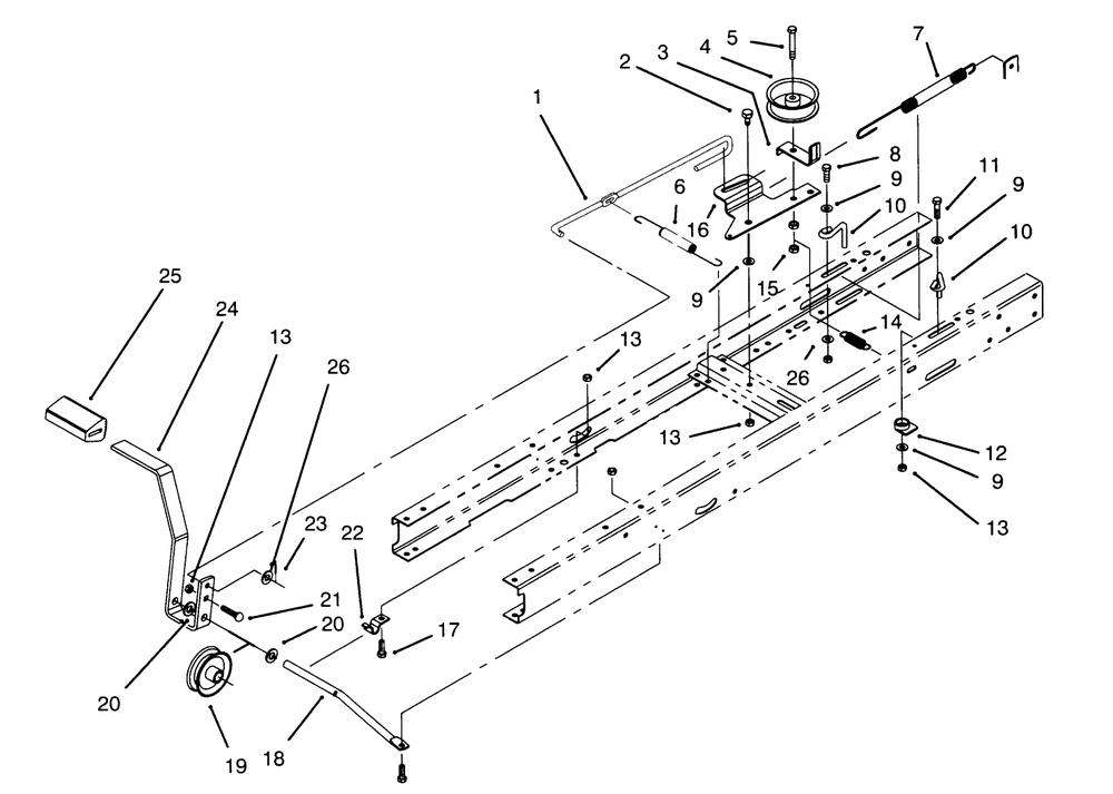 Clutch Assembly Diagram and Parts List for 71202 5900001 - 5999999 Toro Lawn Tractor