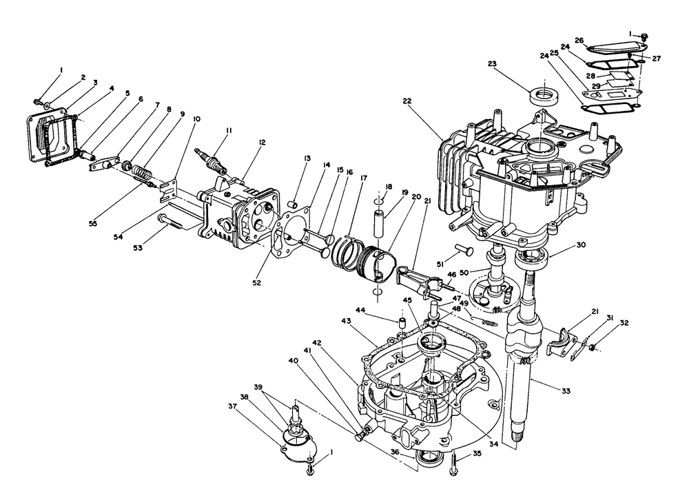 Crankcase Assembly (Continued) (Engine Model No. Vmk9-3) Diagram and Parts List for 26624 0001102 - 0999999 Toro Lawn Mower