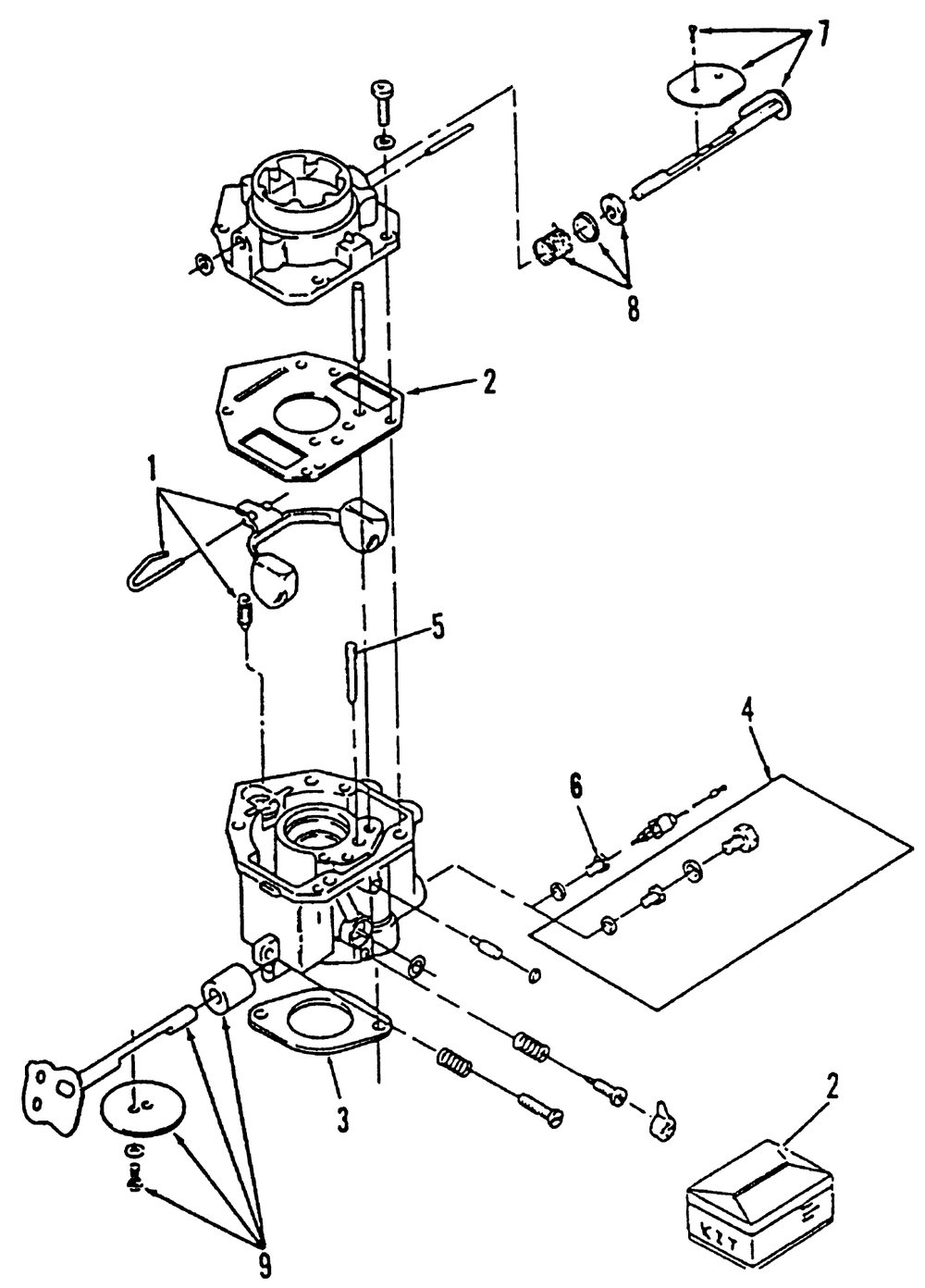 Carburetor Components Power Plus Diagram and Parts List for 31-10K803 2000001 - 2999999 Toro Lawn Tractor