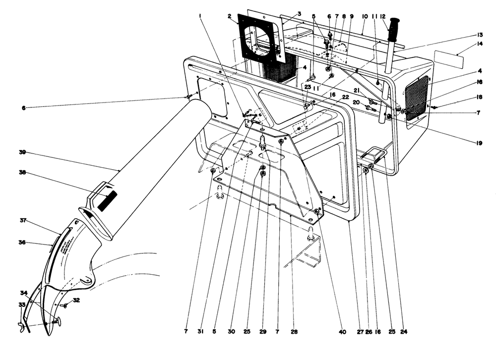 Easy-Empty Grass Catcher Model 59046 (Optional) Diagram and Parts List for 56006 0000001 - 0999999 Toro Lawn Tractor