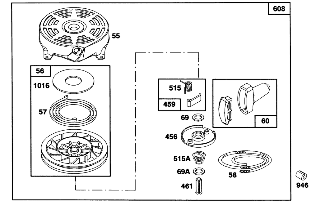 Engine Briggs & Stratton Model 122702-3171-01 Diagram and Parts List for 20216 1000001 - 1999999 Toro Lawn Mower