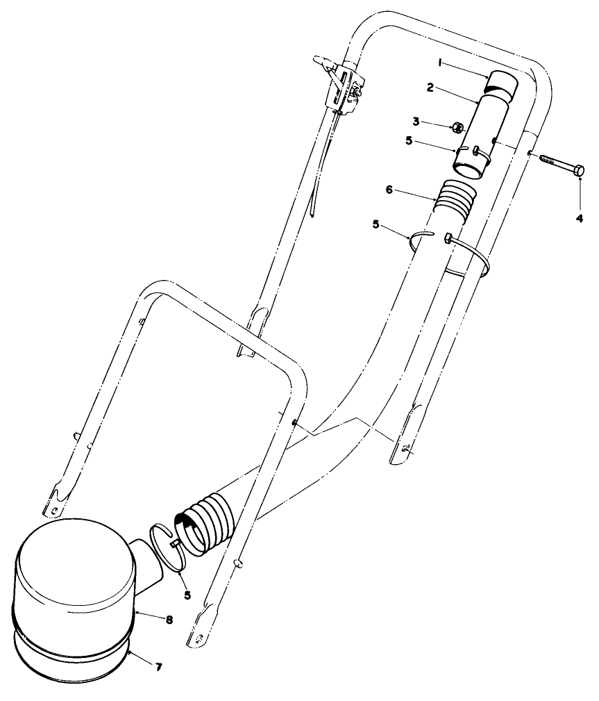 Remote Air Cleaner Kit No. 43-6940 (Optional) Diagram and Parts List for 22010 4000001 - 4999999 Toro Lawn Mower