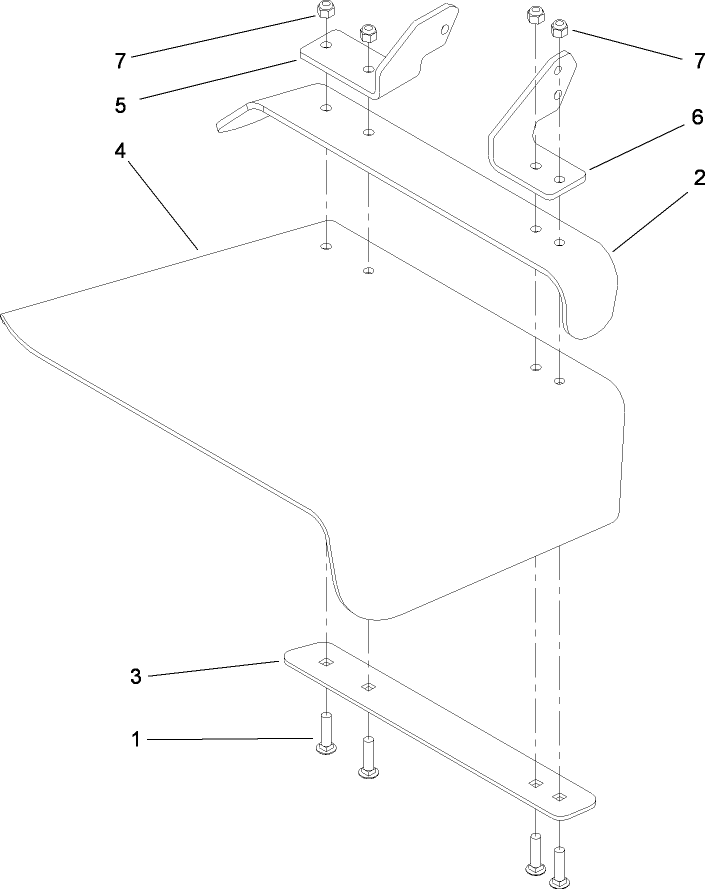 Rubber Deflector Assembly Diagram and Parts List for 74955CP (290000001-290999999)(2009) Toro Lawn Mower
