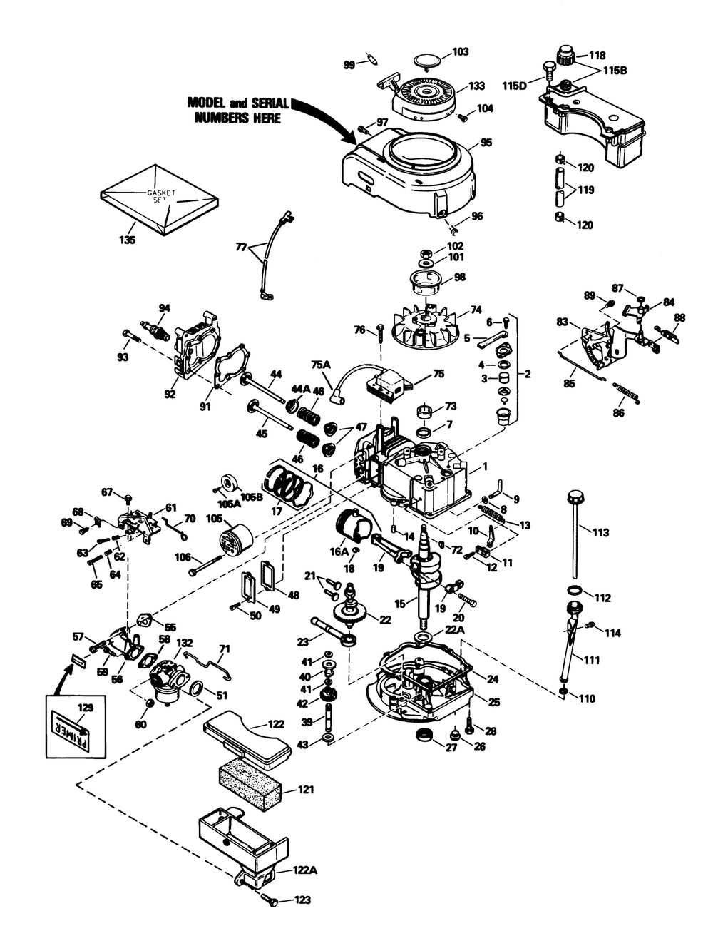 Engine Model Tvs100-44021b Diagram and Parts List for 20587 0000001 - 0999999 Toro Lawn Mower