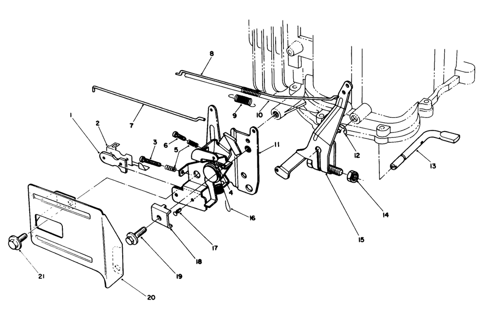 Governor Assembly (Model No. Vmg6) Diagram and Parts List for 20526C 7000001 - 7999999 Toro Lawn Mower