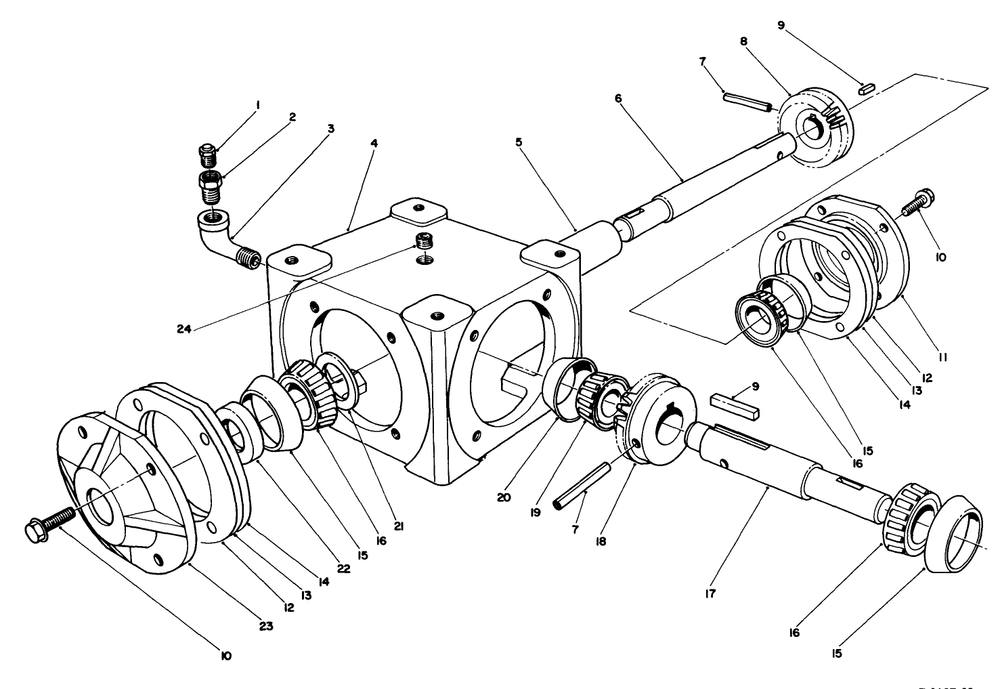 44" Snow Thrower Model No. 30761 (Optional) (Continued) Diagram and Parts List for 30754 0000001 - 0999999 Toro Lawn Tractor