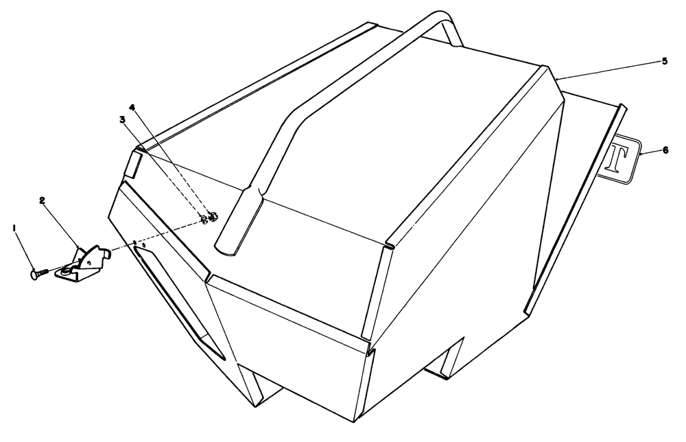 Steel Grass Catcher (Model 22099) (Optional) Diagram and Parts List for 22030 5000001 - 5999999 Toro Lawn Mower
