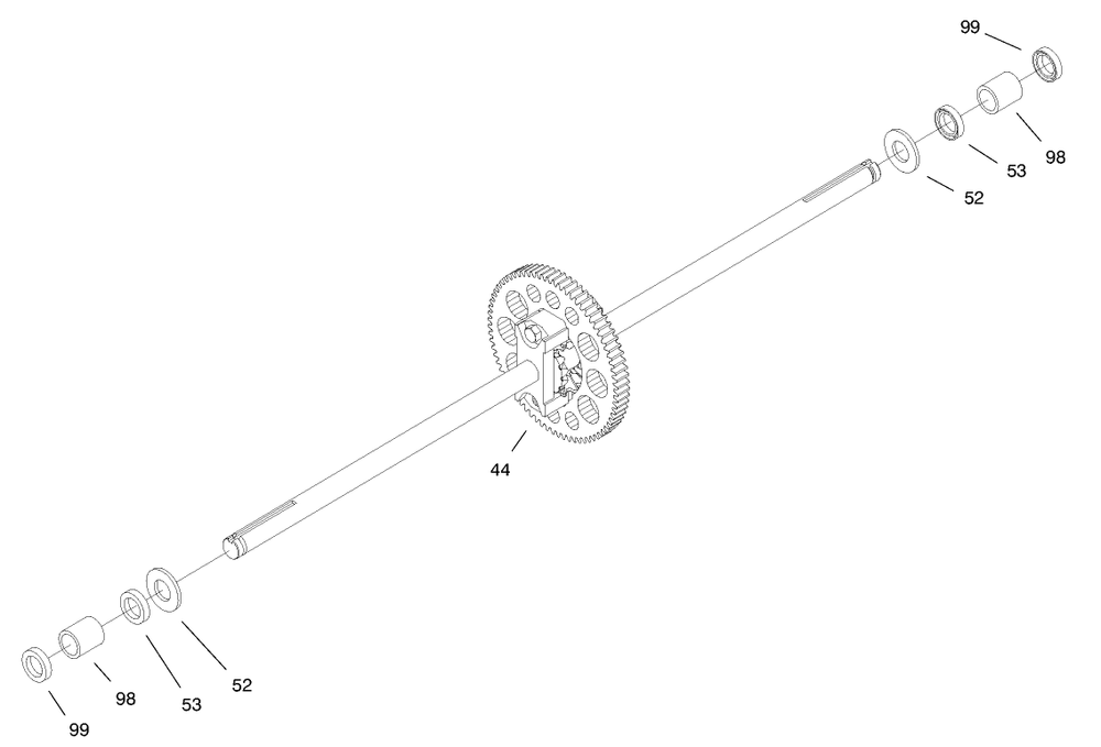 Hydro Transaxle Assembly (Cont.) Diagram and Parts List for 71240 9900001 - 9999999 Toro Lawn Tractor