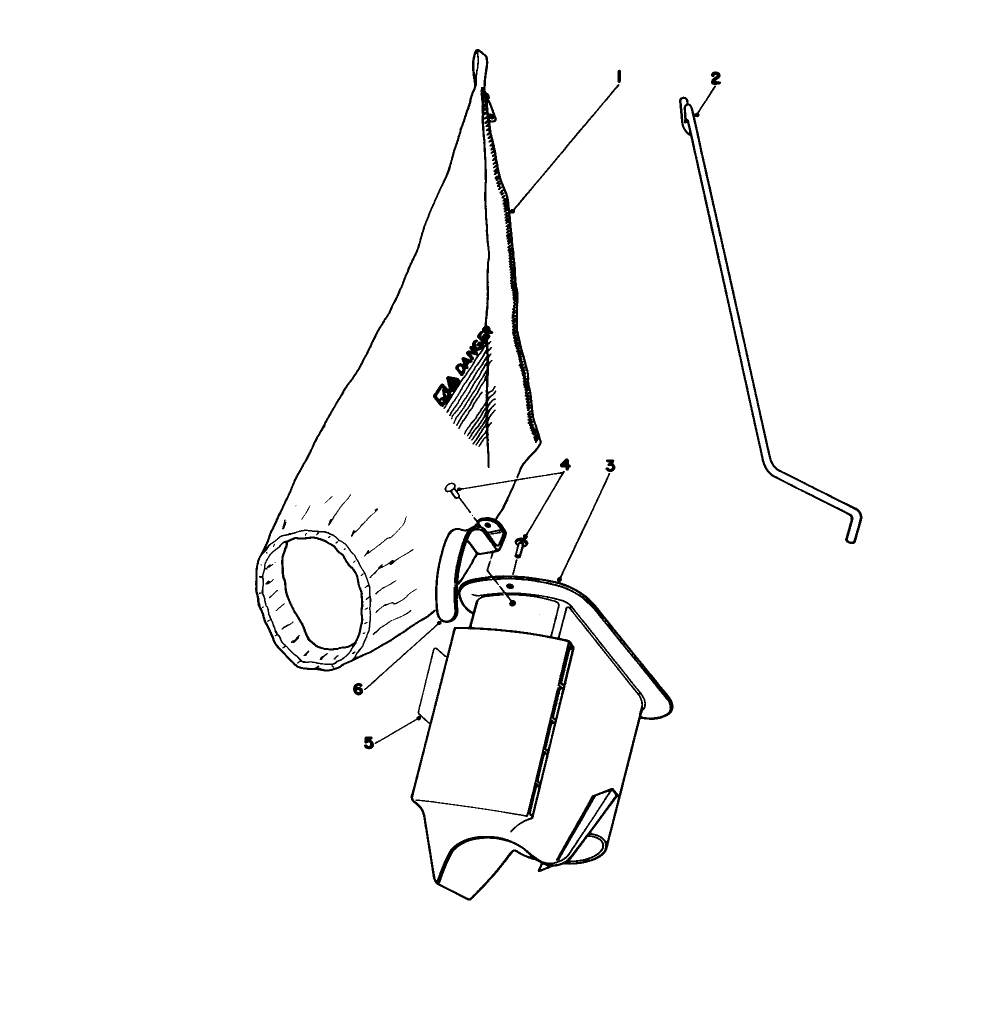 Bagging Kit No. 47-6510 (Optional) Diagram and Parts List for 16575 8000001 - 8012678 Toro Lawn Mower