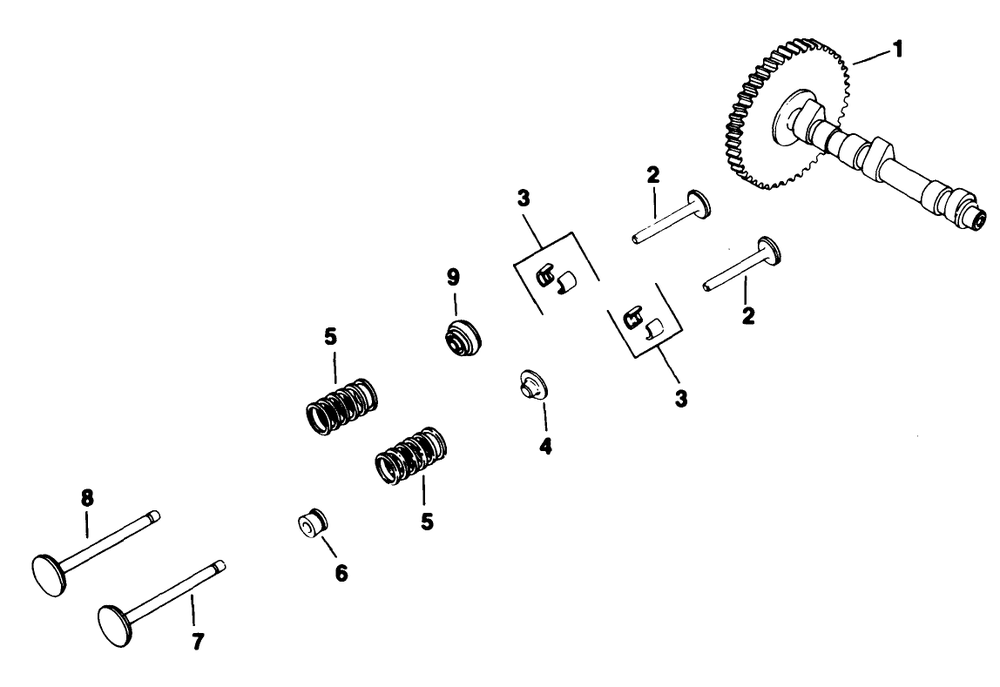 Camshaft & Valves-Engine Kohler Model No. M18gs-24657 (Continued) Diagram and Parts List for 30718 1000001 - 1999999 Toro Lawn Tractor