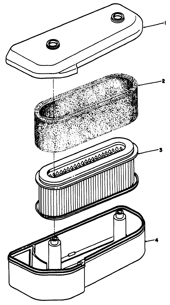 Air Cleaner Assembly Diagram and Parts List for 30112 8000001 - 8999999 Toro Lawn Tractor Accessories