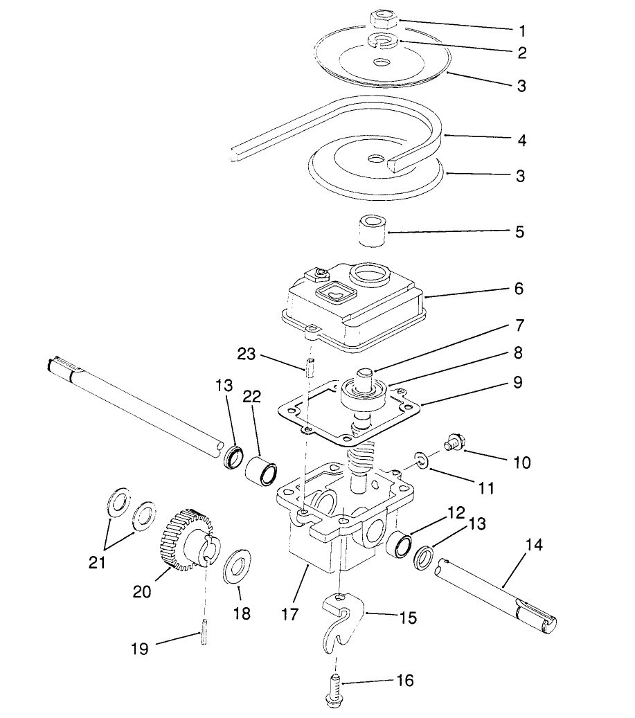 Gearbox Assembly No. 71-8250 Diagram and Parts List for 20926B 1000001 - 1999999 Toro Lawn Mower