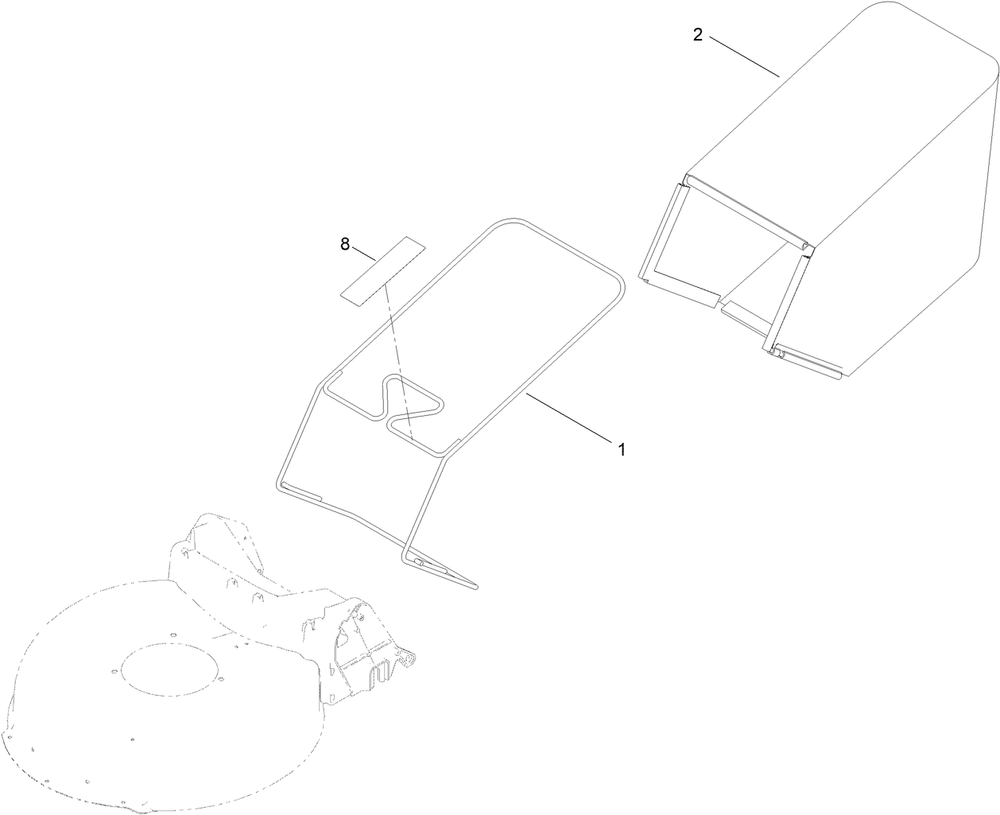 Bag Assembly Diagram and Parts List for 20367 407300000 - 999999999 Toro Lawn Mower
