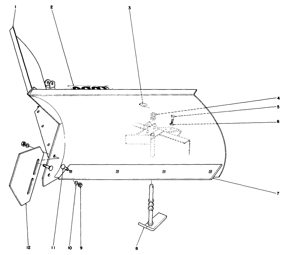 V-Plow Kit Model No. 30750 (Optional) Diagram and Parts List for 30798 0000001 - 0999999 Toro Lawn Tractor