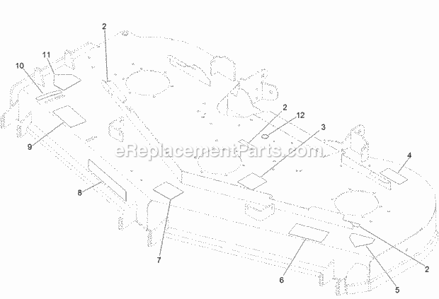 Deck Decal Assembly No. 112-4195 Diagram and Parts List for 74979 313000001-313999999 Toro Lawn Mower