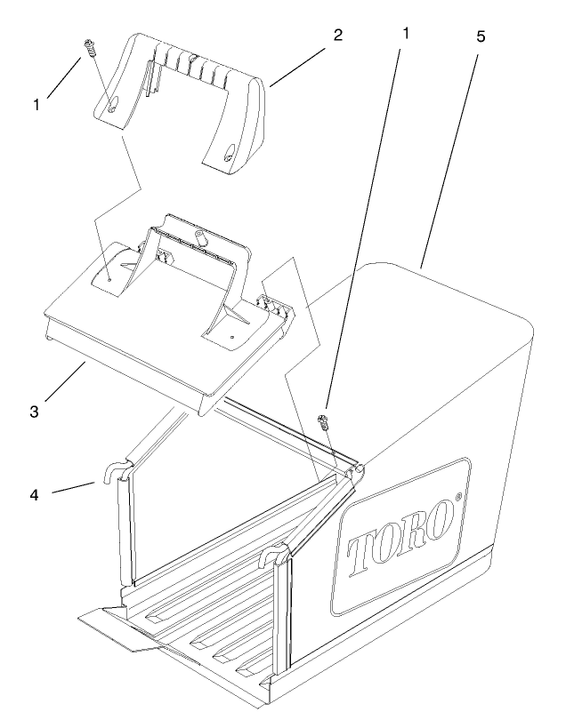 Bag And Components Assembly Diagram and Parts List for 20804 8900001 - 8999999 Toro Lawn Mower