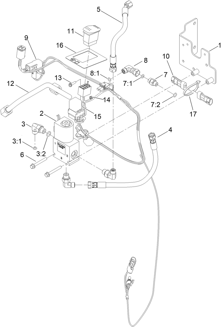 Traction Switch Bypass Kit  Assembly No. 140-5879 Diagram and Parts List for 140-5879  Toro Lawn Tractor Accessories