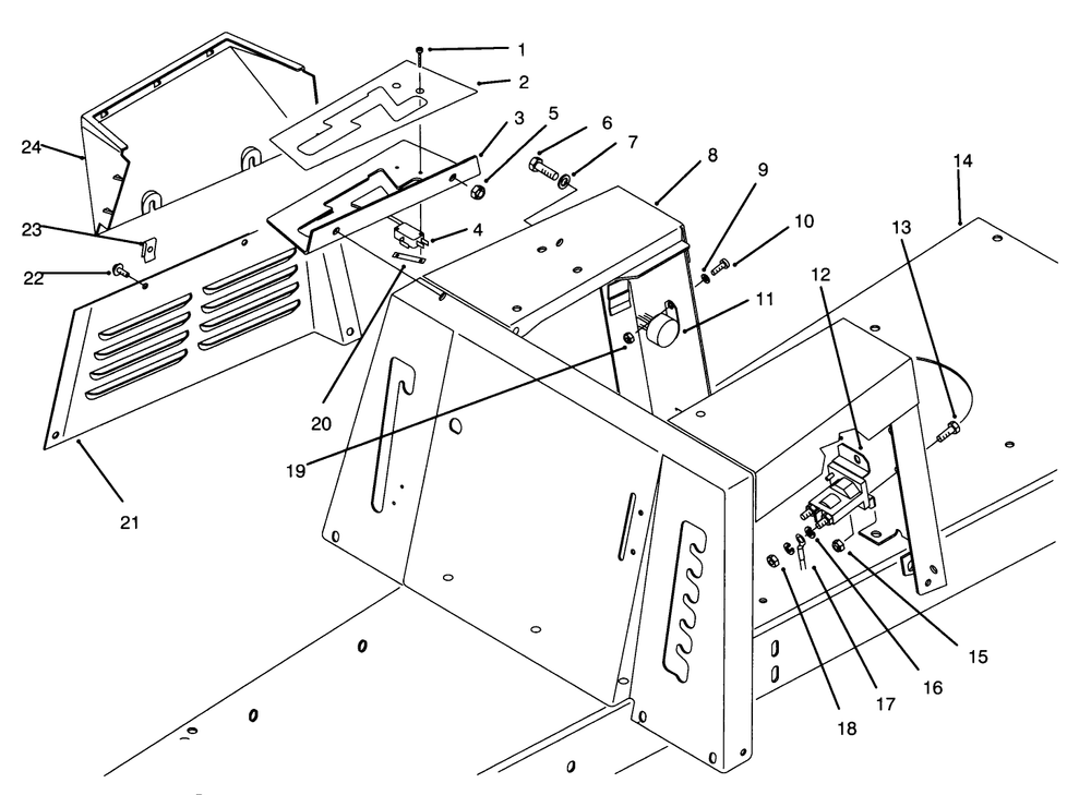 Seat Body & Side Panel Assembly Diagram and Parts List for 70140 3900001 - 3999999 Toro Lawn Tractor