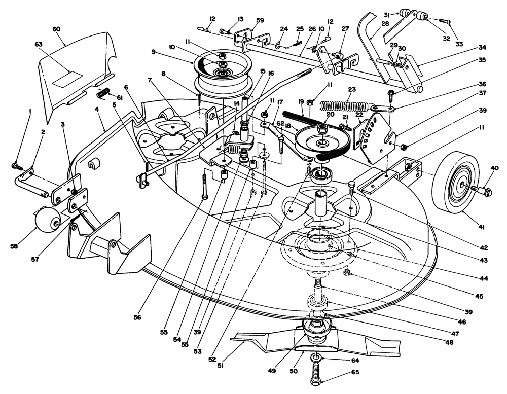 Spindle & Height Of Cut Assembly Diagram and Parts List for R5-38SL02 2000001 - 2999999 Toro Lawn Mower