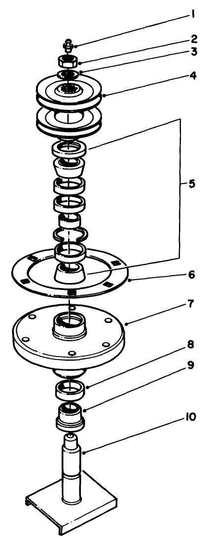Drive Spindle No. 51-3540 Diagram and Parts List for 30111 4000001 - 4999999 Toro Lawn Tractor Accessories