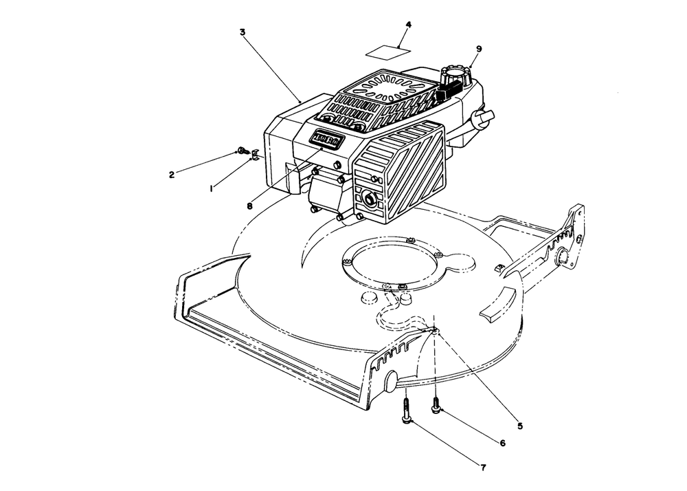 Engine Assembly Diagram and Parts List for 20325 2000001 - 2999999 Toro Lawn Mower