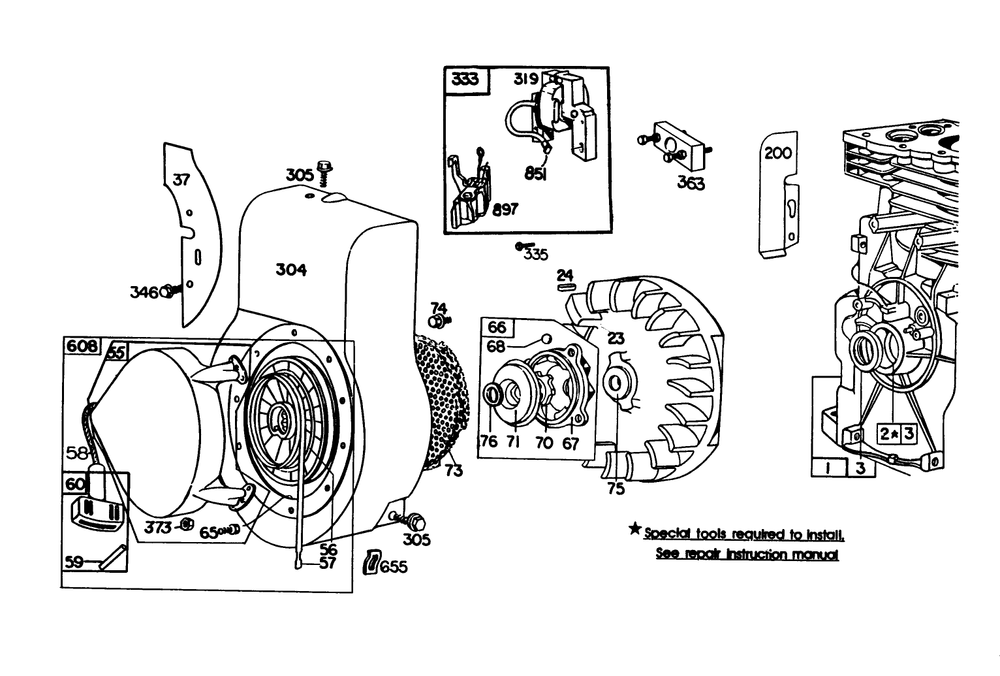 Engine Briggs & Stratton Model No. 130202-1640-41 (Continued) Diagram and Parts List for 62923 5000001 - 5999999 Toro Leaf Blower / Vacuum