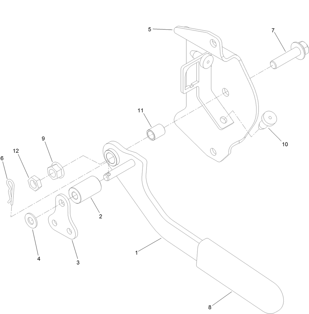 Brake Assembly 1 Diagram and Parts List for 44410 406814864-407699999 Toro Lawn Mower