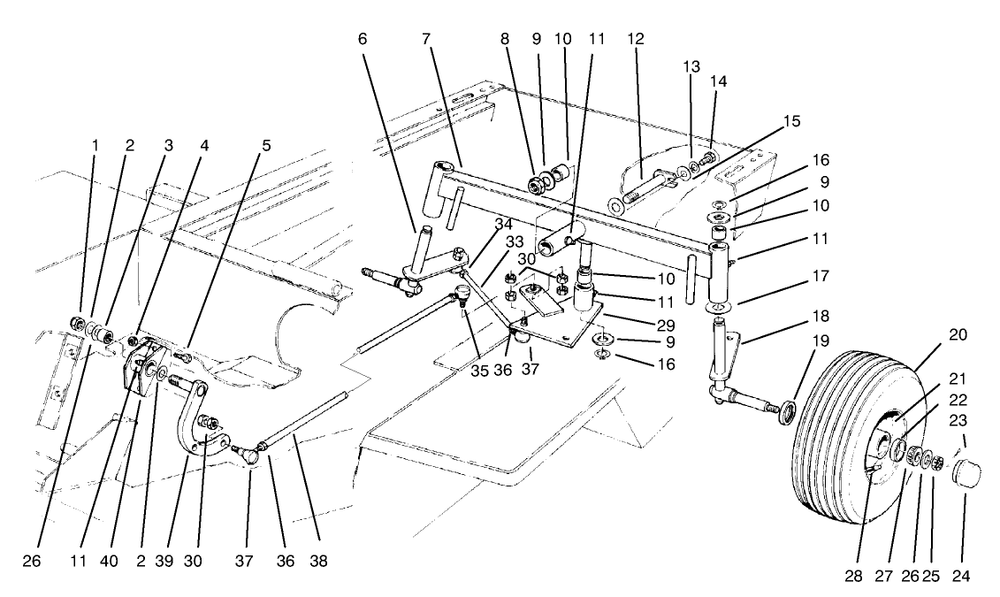 Rear Axle Assembly Diagram and Parts List for 30620 790001 - 799999 Toro Lawn Tractor