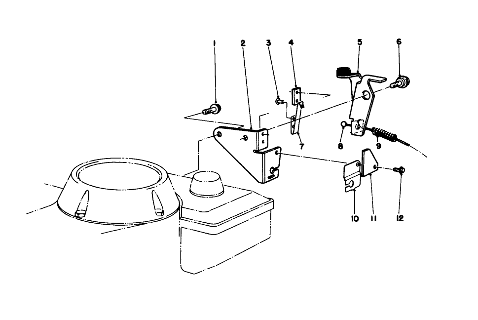 Brake Assembly Diagram and Parts List for 16212C 6000001 - 6999999 Toro Lawn Mower