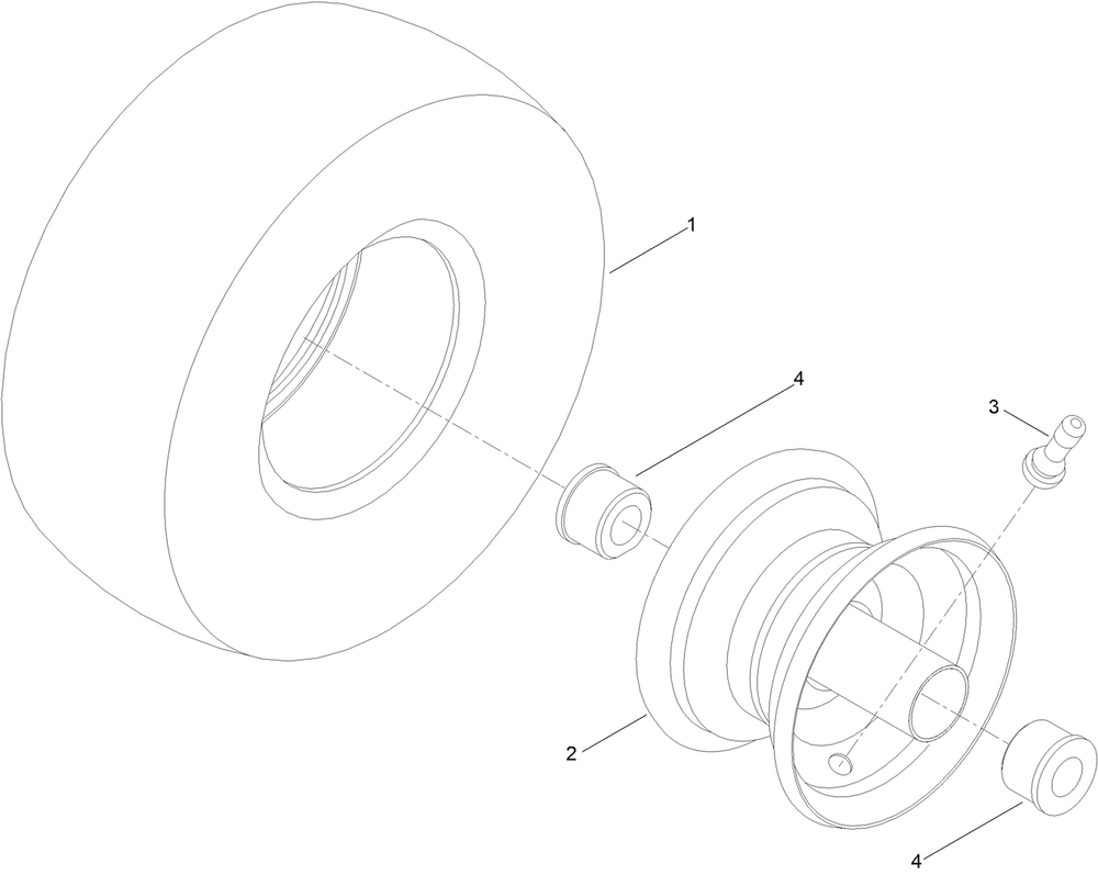 Wheel Assembly No. 145-4692 Diagram and Parts List for 77506 418400000 - 999999999 Toro Lawn Tractor