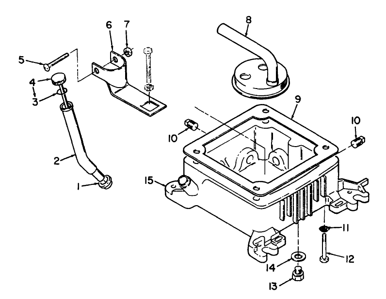 Oil Base & Fuel Pump-Engine, Onan Model No. P220g, Type No. 1/10808c Diagram and Parts List for 30798 9000001 - 9999999 Toro Lawn Tractor