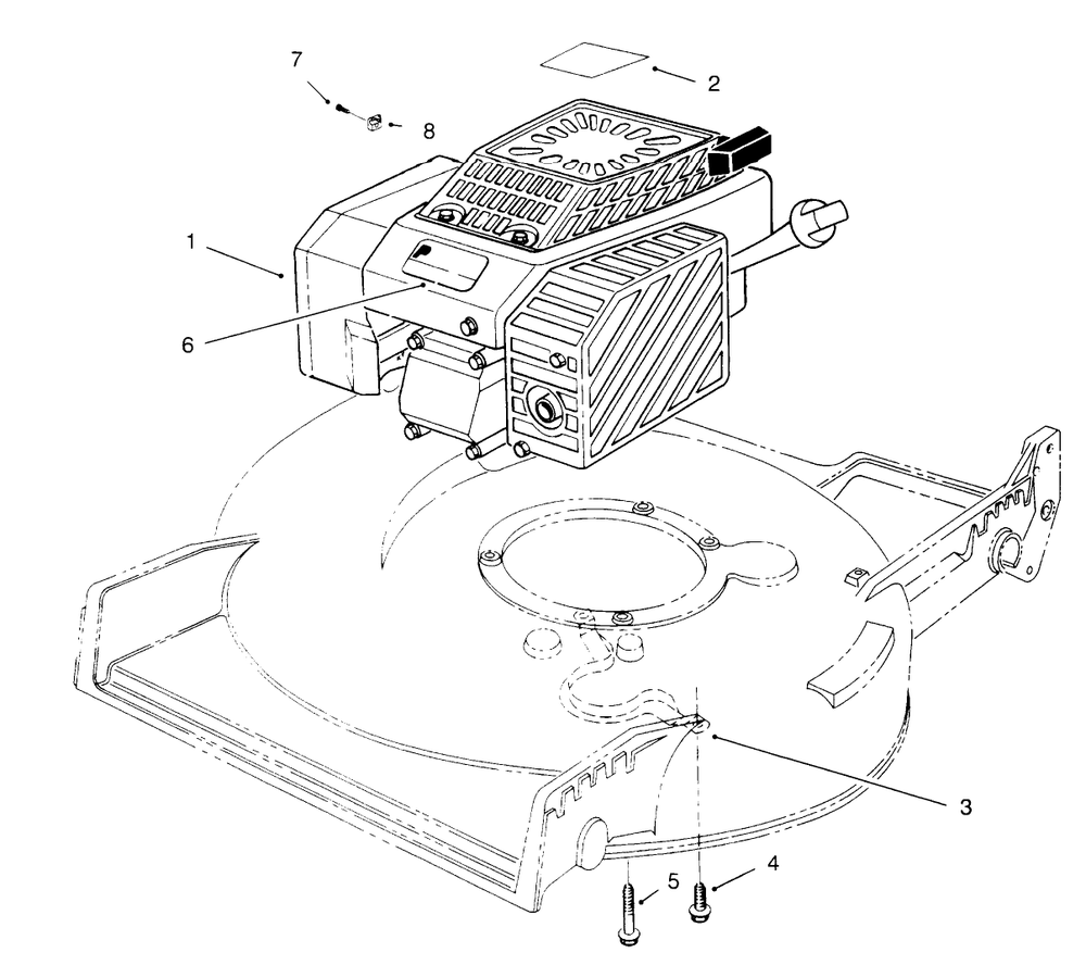 Engine Assembly Diagram and Parts List for 22151 6900001 - 6999999 Toro Lawn Mower