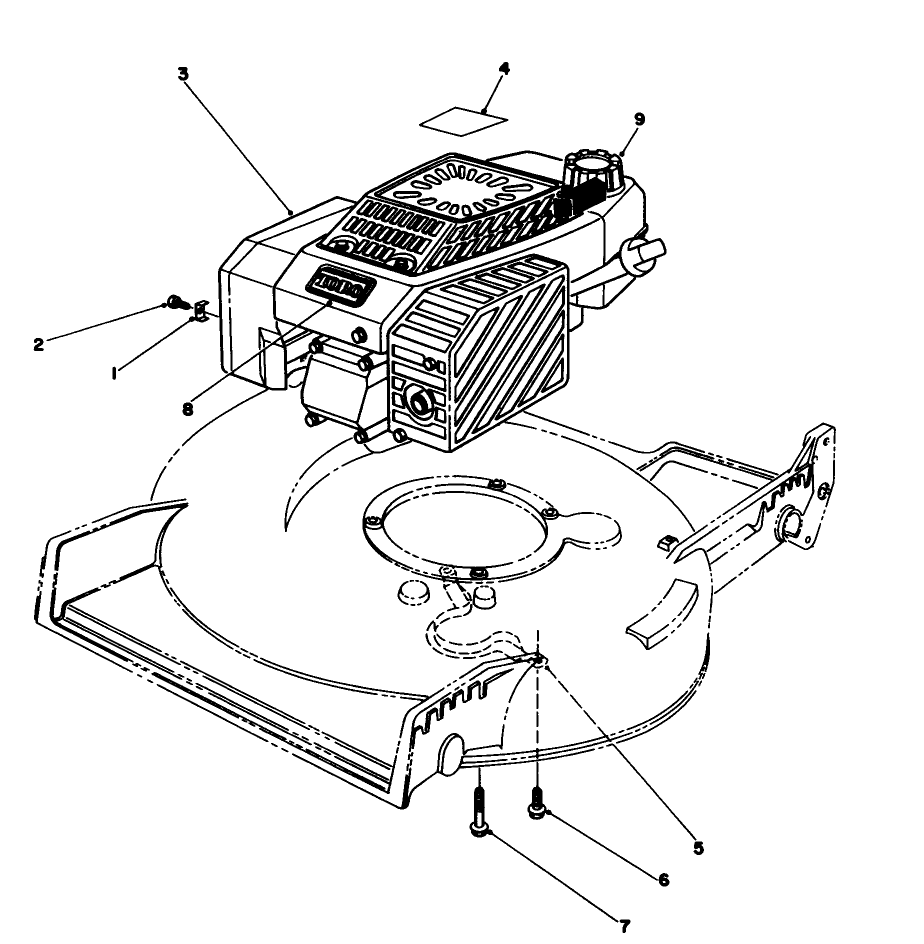 Engine Assembly Diagram and Parts List for 20107 1000001 - 1999999 Toro Lawn Mower