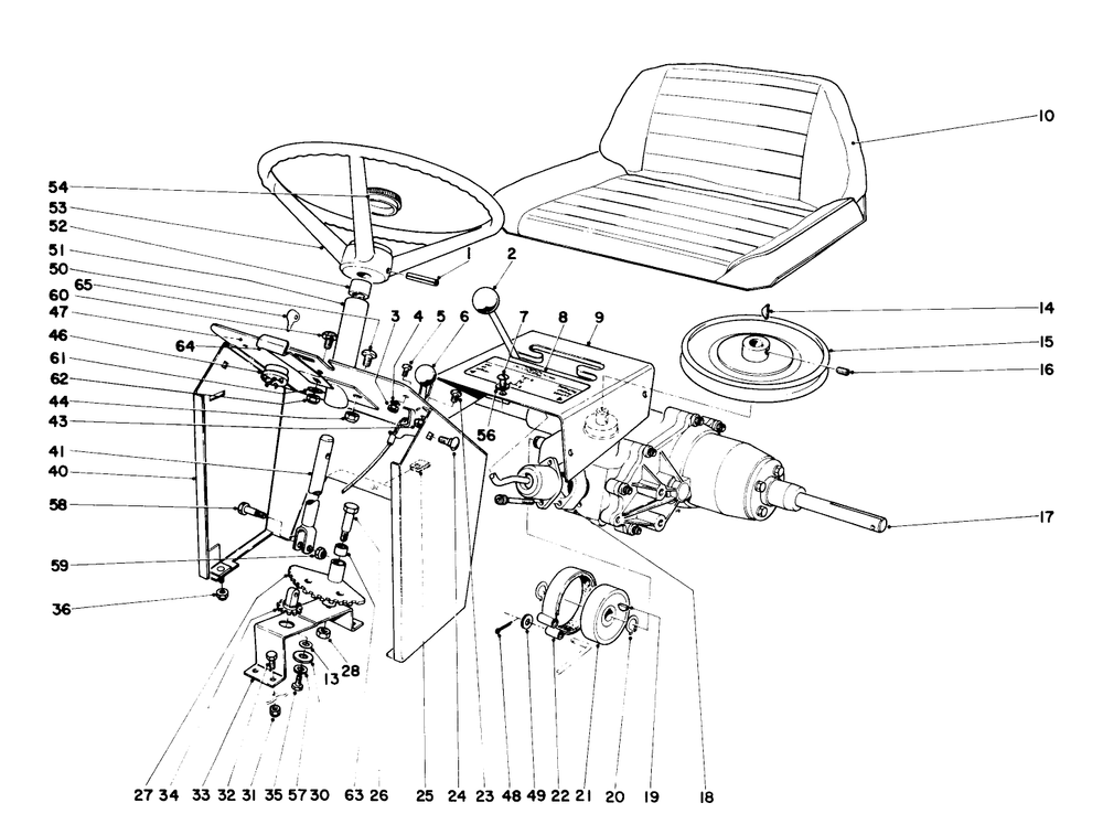 Dash Assembly Diagram and Parts List for 55051 0000001 - 0999999 Toro Lawn Tractor