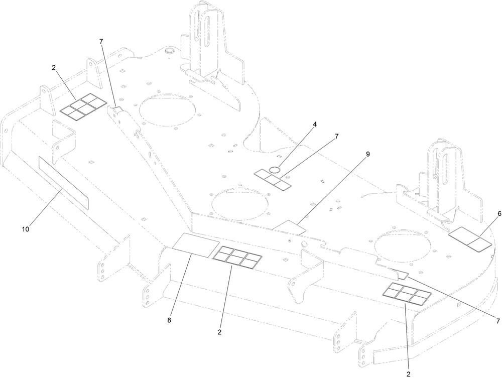 Deck Decal Assembly Diagram and Parts List for 74143 (316000001-316999999)(2016) Toro Lawn Mower