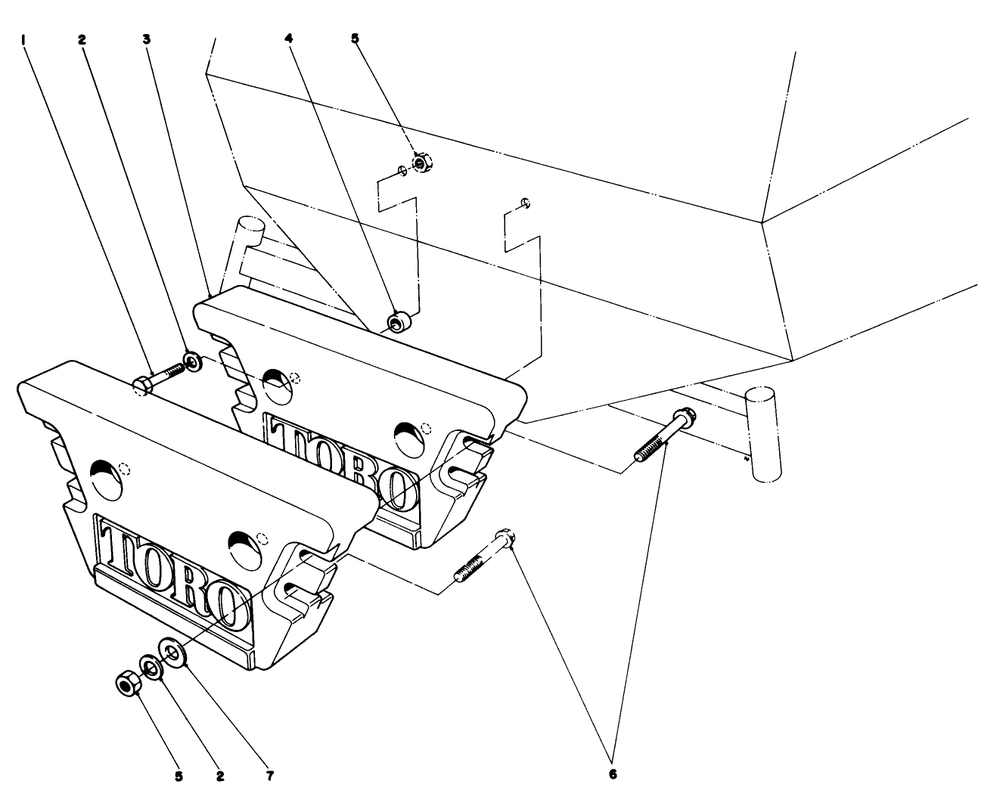 Rear Weight Kit Model No. 24-5780 (Optional) Diagram and Parts List for 30775 400001 - 499999 Toro Lawn Tractor